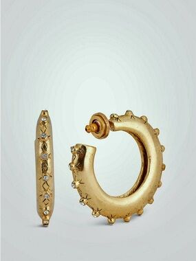 OSCAR DE LA RENTA Crystal Hoop Earrings